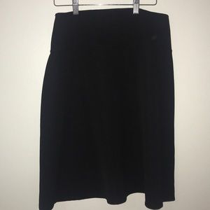 Midi black skater skirt